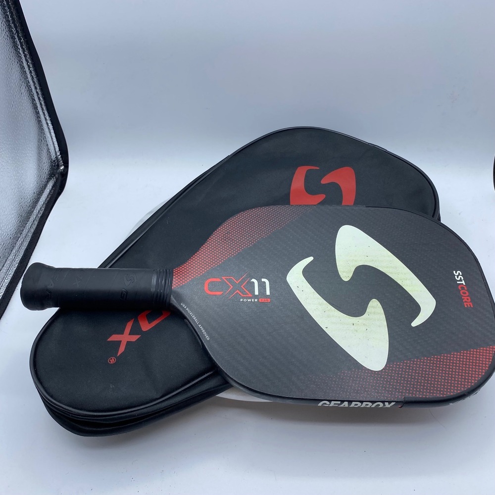 Gearbox CX11 Power 7.8Q Pickleball Paddle Black Red SST Core Carbon Competitive